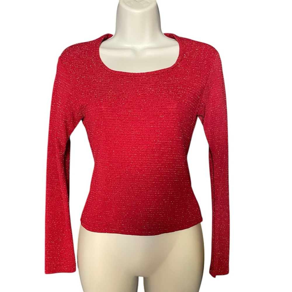 Authentic vintage Simpatico sparkly red top